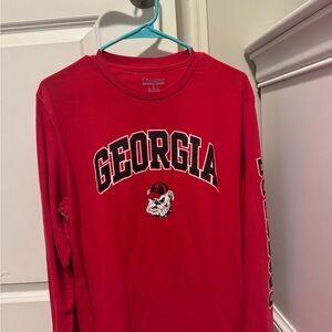 Champion Red Georgia Bulldogs Long Sleeve Tee